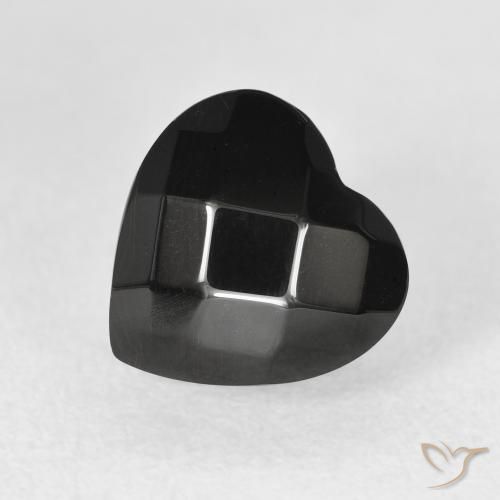 Onice Nero naturale da 4.20 ct, Cuore, Opaco