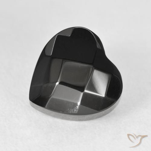 4.33ct Naturale Nero Onice, Cuore, Opaco