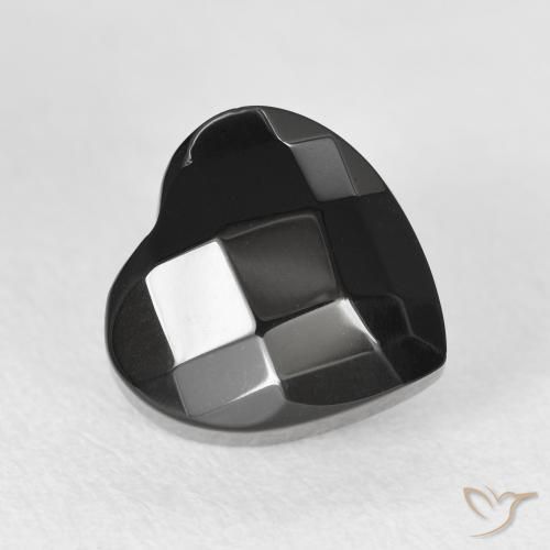 Onice Nero naturale da 4.33 ct, Cuore, Opaco