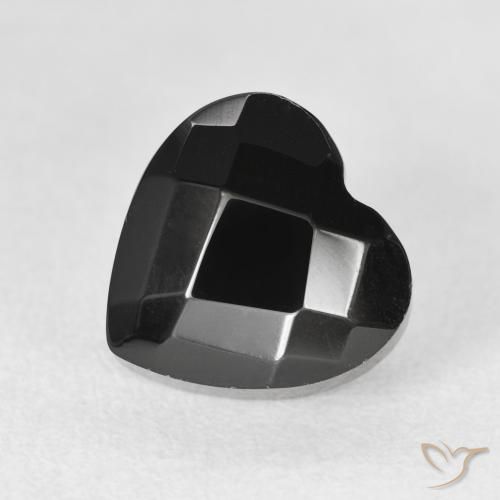4.19ct Naturale Nero Onice, Cuore, Opaco