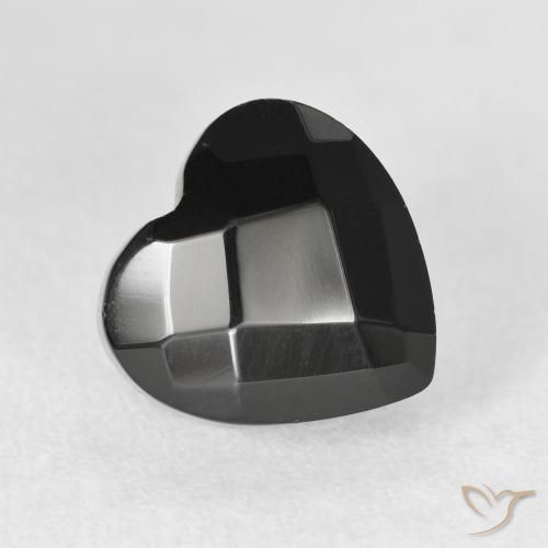 Onice Nero naturale da 4.19 ct, Cuore, Opaco
