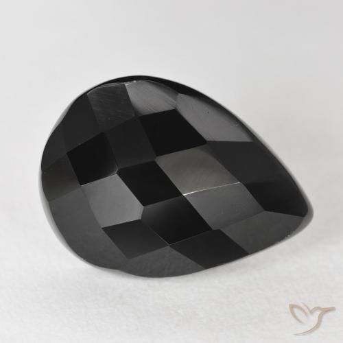 Onice Nero naturale da 8.25 ct, Forma a pera, Opaco