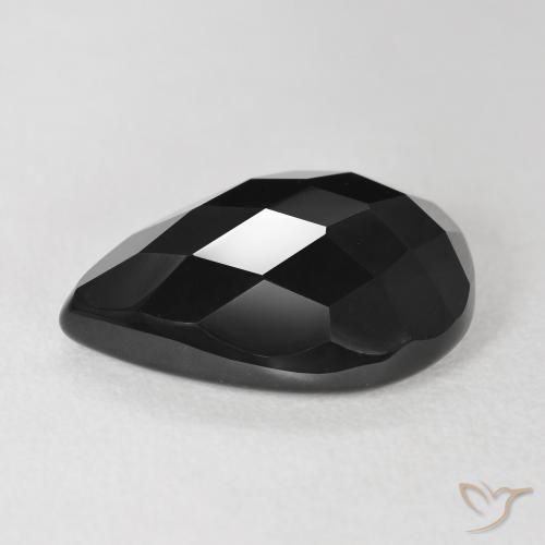 Onice Nero naturale da 8.25 ct, Forma a pera, Opaco