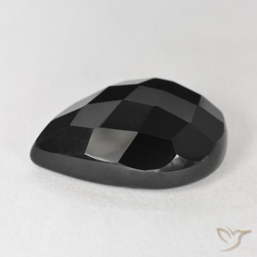 Onice Nero naturale da 9.47 ct, Forma a pera, Opaco
