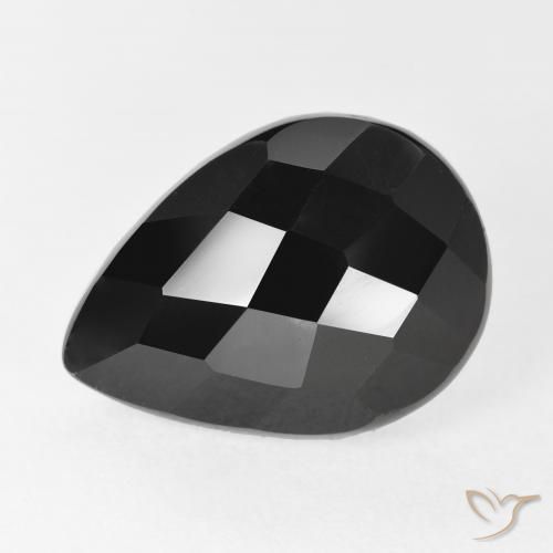 Onice Nero naturale da 10.69 ct, Forma a pera, Opaco