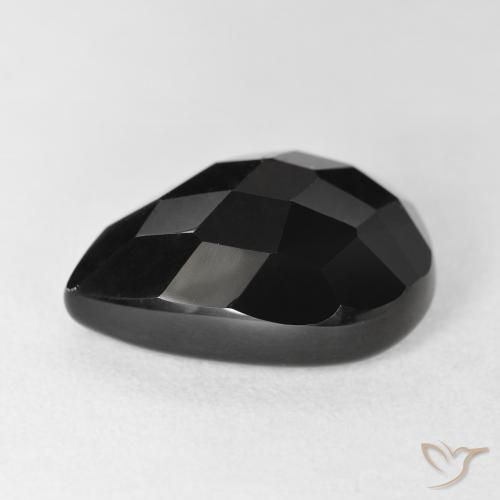 Onice Nero naturale da 10.69 ct, Forma a pera, Opaco