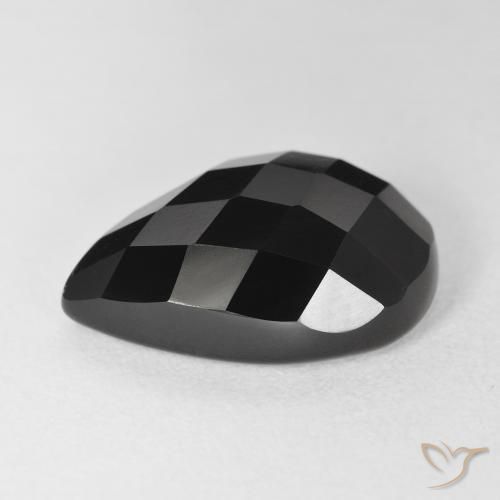 Onice Nero naturale da 9.97 ct, Forma a pera, Opaco