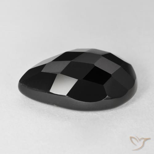 Onice Nero naturale da 8.80 ct, Forma a pera, Opaco