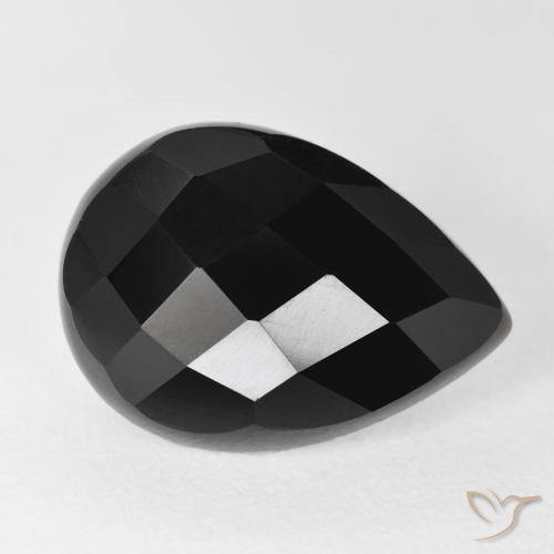 Onice Nero naturale da 10.04 ct, Forma a pera, Opaco