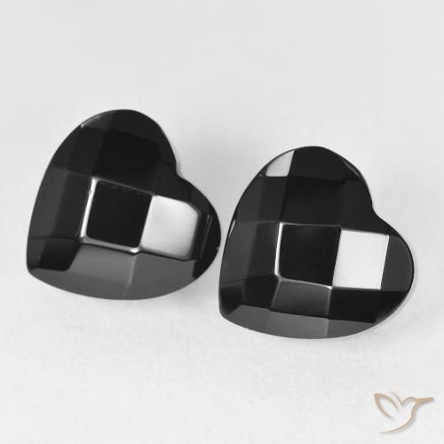 8.50ctw Naturale Nero Onice, Cuore, Opaco
