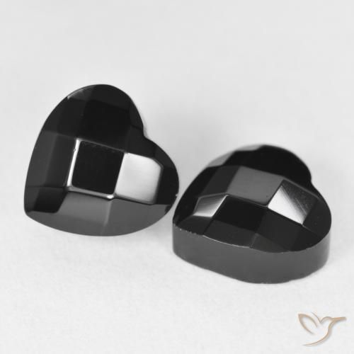 Gemme di Onice Nero naturale da 8.50 ct, Cuore, Opaco
