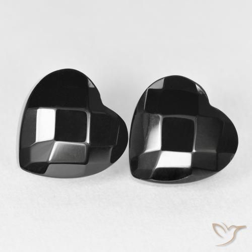 8.67ctw Naturale Nero Onice, Cuore, Opaco