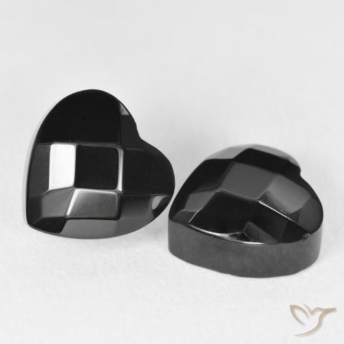 Gemme di Onice Nero naturale da 8.67 ct, Cuore, Opaco