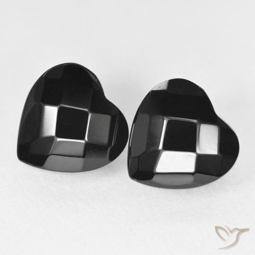 8.89ctw Naturale Nero Onice, Cuore, Opaco