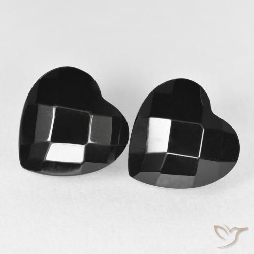 8.52ctw Naturale Nero Onice, Cuore, Opaco