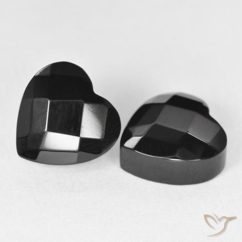 Gemme di Onice Nero naturale da 8.66 ct, Cuore, Opaco