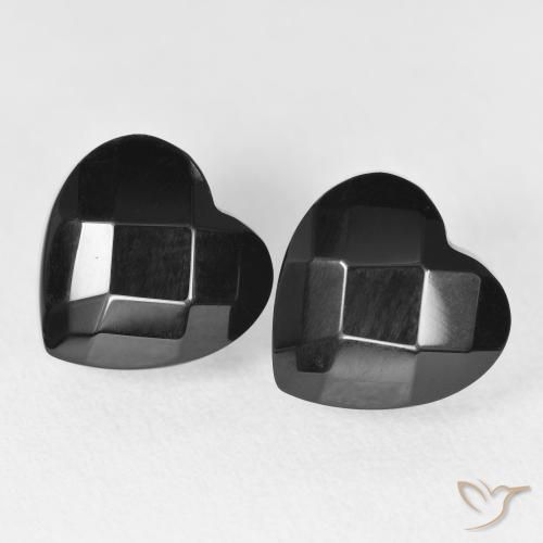 8.42ctw Naturale Nero Onice, Cuore, Opaco