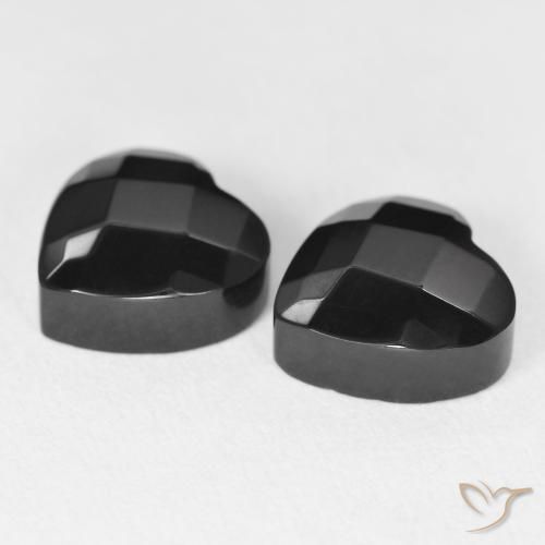 Gemme di Onice Nero naturale da 8.42 ct, Cuore, Opaco