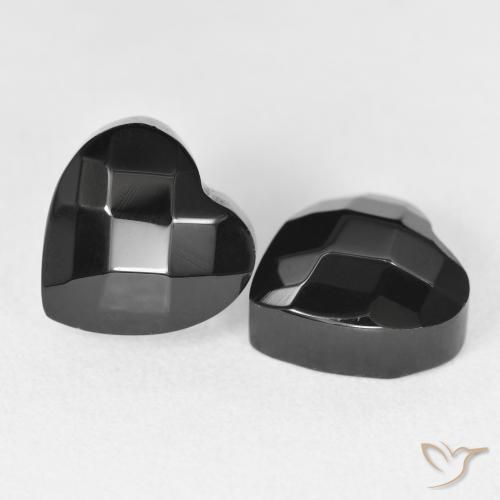 Gemme di Onice Nero naturale da 8.69 ct, Cuore, Opaco