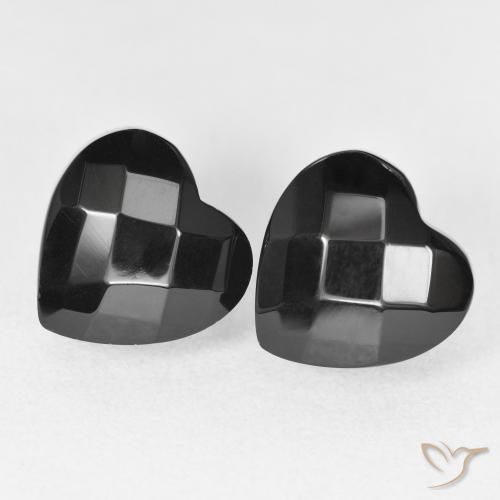 8.66ctw Naturale Nero Onice, Cuore, Opaco