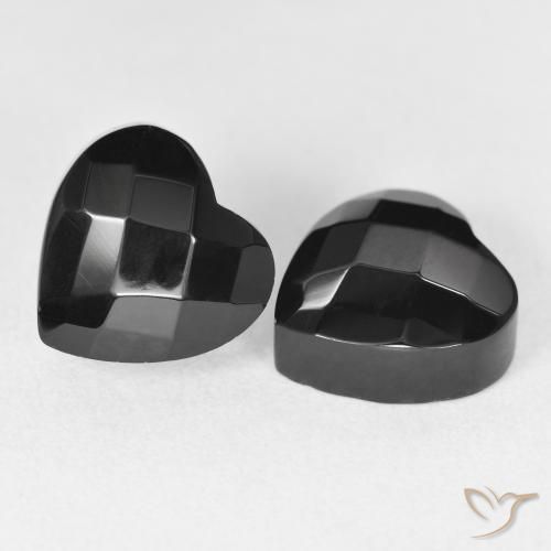 Gemme di Onice Nero naturale da 8.66 ct, Cuore, Opaco