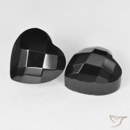 Gemme di Onice Nero naturale da 8.57 ct, Cuore, Opaco