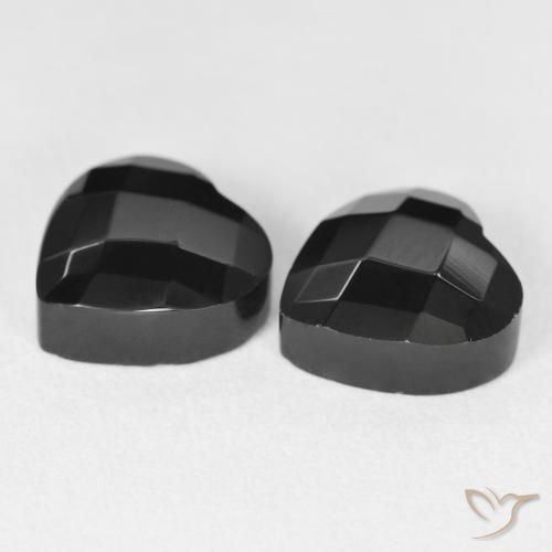Gemme di Onice Nero naturale da 8.57 ct, Cuore, Opaco