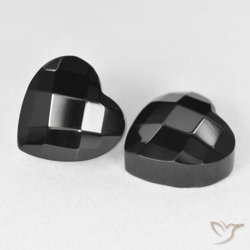 Gemme di Onice Nero naturale da 8.54 ct, Cuore, Opaco