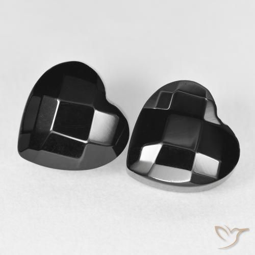8.43ctw Naturale Nero Onice, Cuore, Opaco