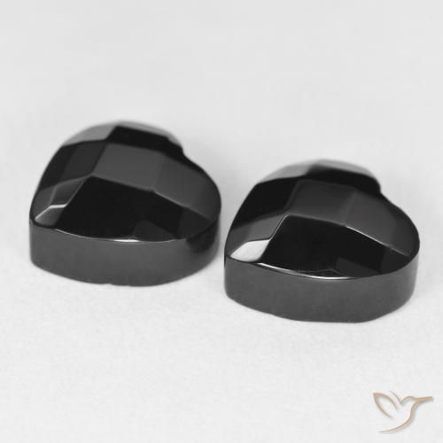 Gemme di Onice Nero naturale da 8.43 ct, Cuore, Opaco