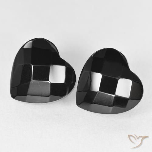 8.82ctw Naturale Nero Onice, Cuore, Opaco