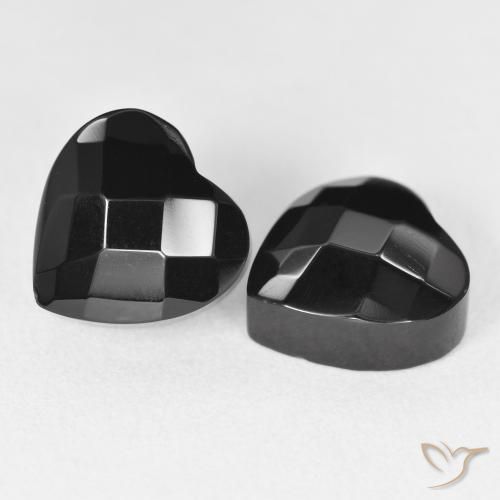 Gemme di Onice Nero naturale da 8.82 ct, Cuore, Opaco