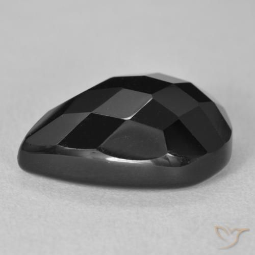 Onice Nero naturale da 9.47 ct, Forma a pera, Opaco