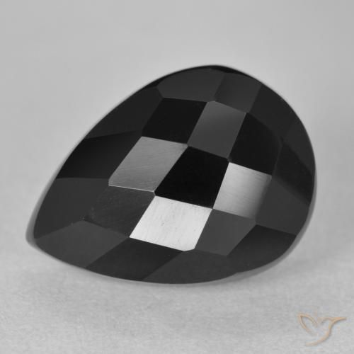 10.44ct Naturale Nero Onice, Forma a pera, Opaco