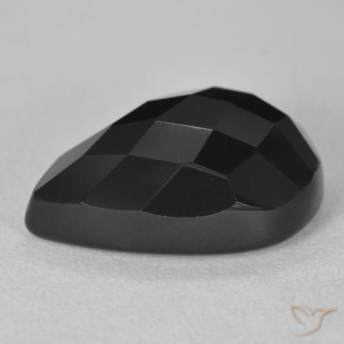 Onice Nero naturale da 10.44 ct, Forma a pera, Opaco