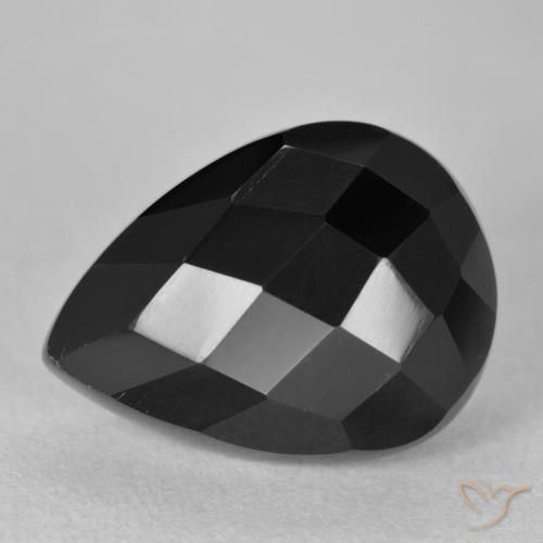 10.30ct Naturale Nero Onice, Forma a pera, Opaco