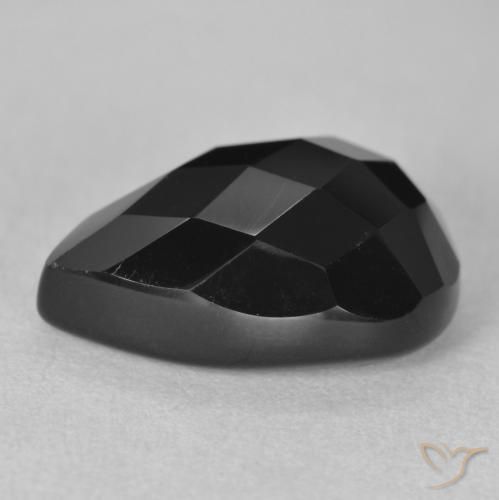 Onice Nero naturale da 10.30 ct, Forma a pera, Opaco