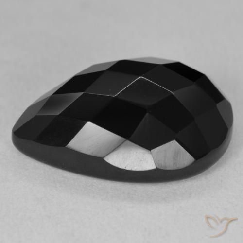 Onice Nero naturale da 11.60 ct, Forma a pera, Opaco