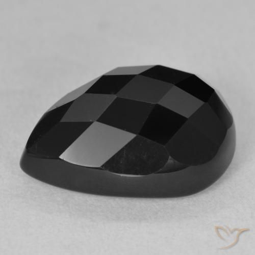 Onice Nero naturale da 10.14 ct, Forma a pera, Opaco