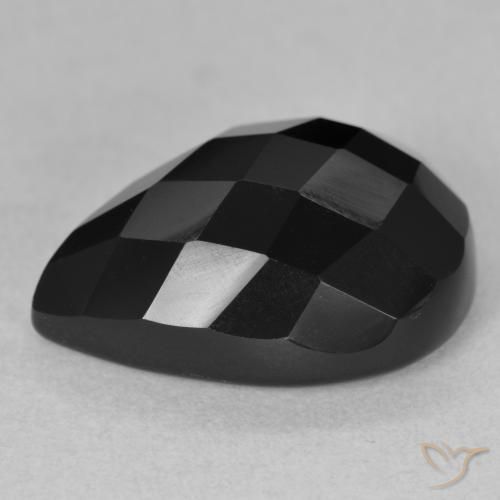 Onice Nero naturale da 10.10 ct, Forma a pera, Opaco