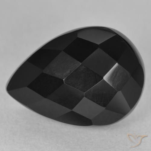 9.82ct Naturale Nero Onice, Forma a pera, Opaco