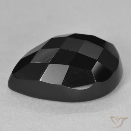 Onice Nero naturale da 10.05 ct, Forma a pera, Opaco