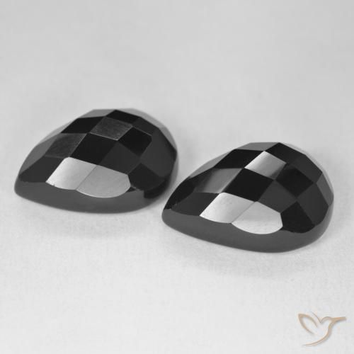 Gemme di Onice Nero naturale da 21.82 ct, Forma a pera, Opaco