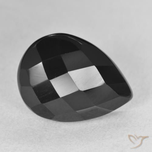 Onice Nero naturale da 5.80 ct, Forma a pera, Opaco