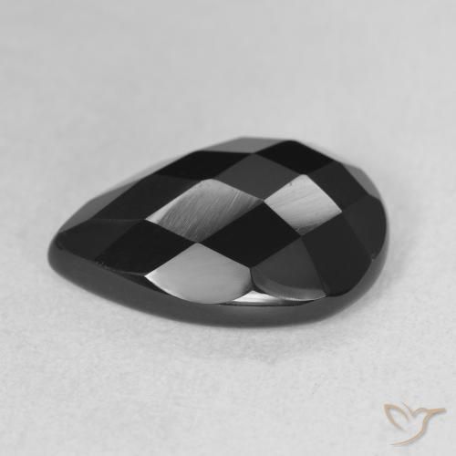Onice Nero naturale da 5.80 ct, Forma a pera, Opaco