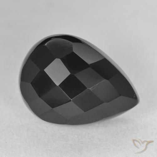 10.59ct Naturale Nero Onice, Forma a pera, Opaco