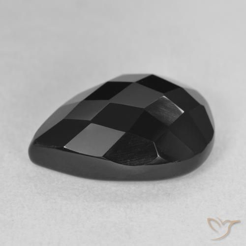 Onice Nero naturale da 9.50 ct, Forma a pera, Opaco