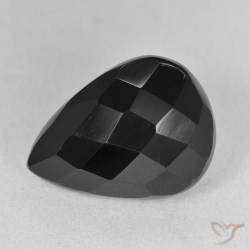 9.35ct Naturale Nero Onice, Forma a pera, Opaco