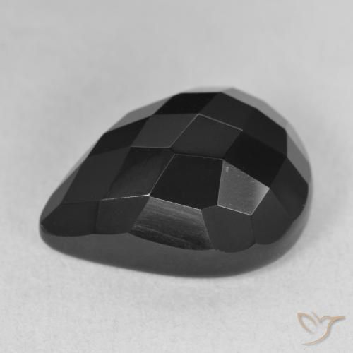 Onice Nero naturale da 13.39 ct, Forma a pera, Opaco
