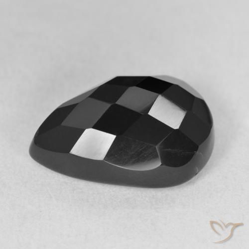 Onice Nero naturale da 10.00 ct, Forma a pera, Opaco